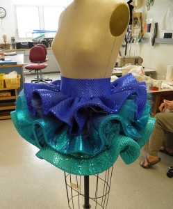 All three foam layers with tulle in-between to hide the exposed foam.